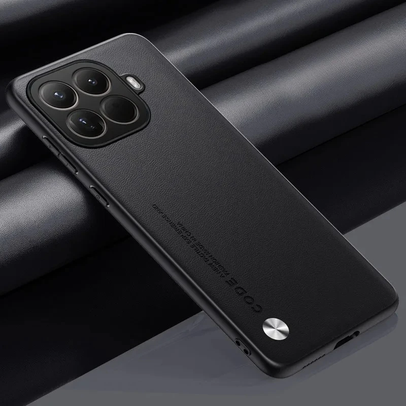 Premium PU Leather Matte Case with Silicone Ultra-Thin Shockproof Bumper Cover