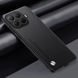 Premium PU Leather Matte Case with Silicone Ultra - Thin Shockproof Bumper Cover for Xiaomi 17T Pro (Black)
