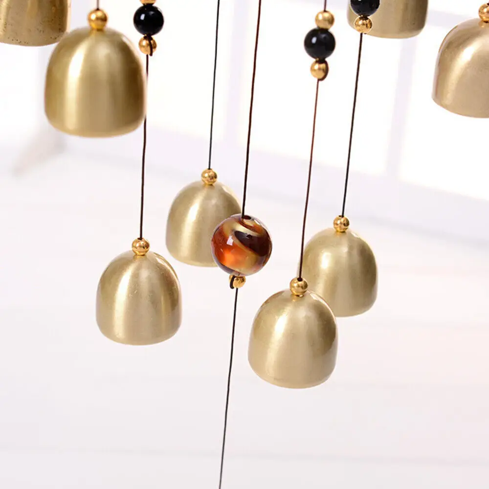 Antique Wind Chime Copper Yard Garden Outdoor Living Decoration Metal Wind Chimes Outdoor Chinese Oriental Lucky Metal Wind Bell