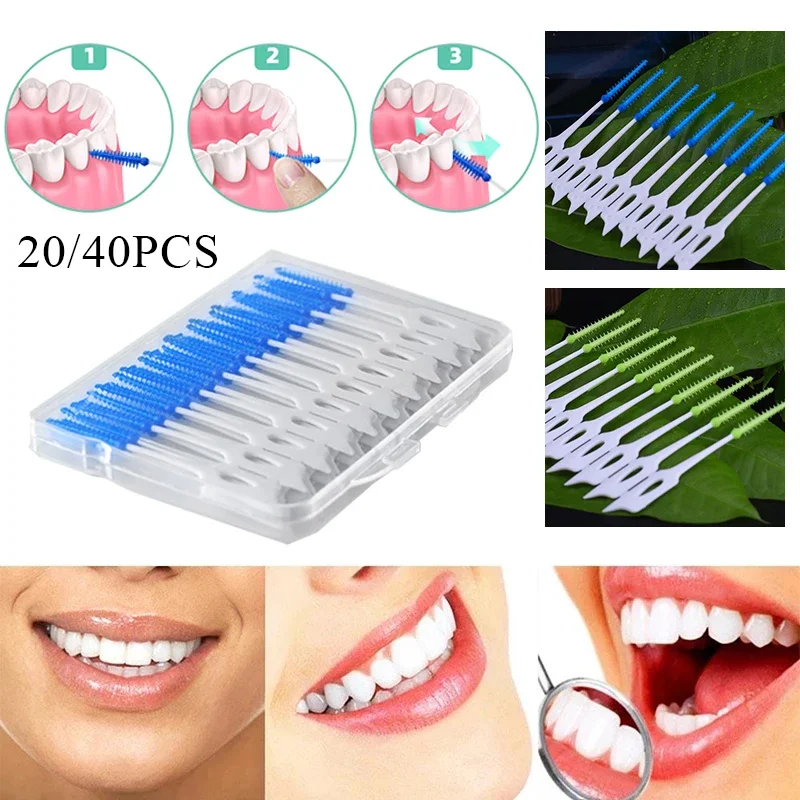 

Soft Silicone Interdental Brush Soft Rubber Bristle Oral Care Teeth Floss Toothpick Plaque Remove Teeth Cleaning