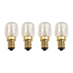 Set of 4 E14 25W Vintage Incandescent Salt Lamp Light Bulbs 240V (25W)