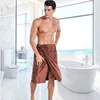 New Fashion Man Towel Wearable Polyester Fibre Bath Towel With Pocket Soft Swimming Beach Bath Towel Bathroom Home Accessories 2