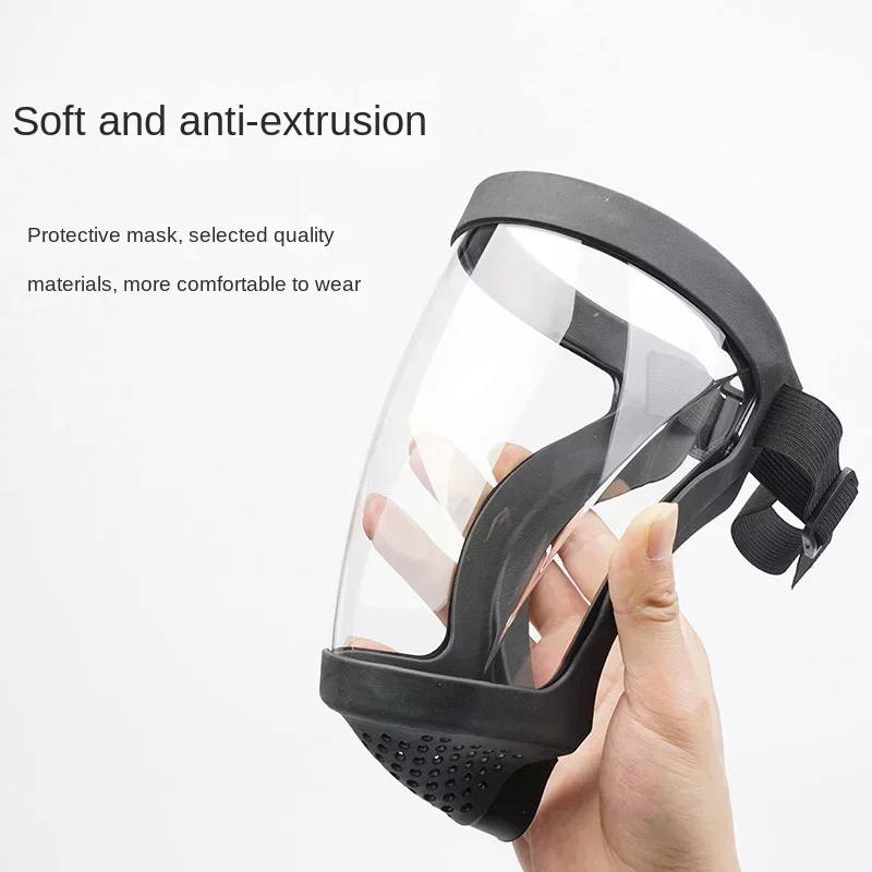 Maschera di protezione da lavoro Protezione integrale Scudo Protezione facciale trasparente Schermo protettivo per il viso Accessori da cucina Gadget - immagine 5
