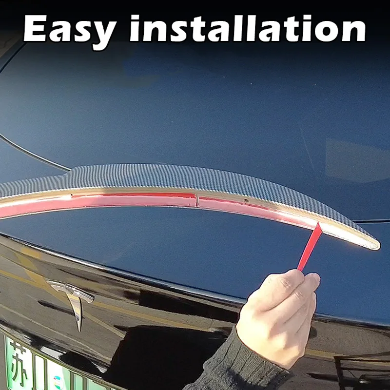 Car Sport Version Rear Tail Wing Trunk Spoiler Exterior Decoration Modified Body Kit For Tesla Model Y Carbon Fiber 2019-2022