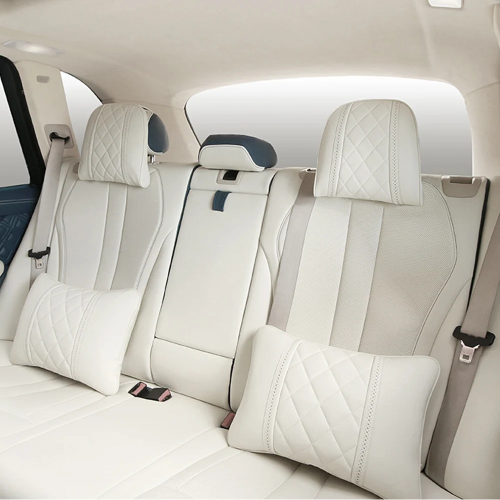 

For Mercedes Benz Maybach SClass Headrest Luxury Car Pillows Car Travel Neck Rest Pillows Seat Cushion Support Napa Leather