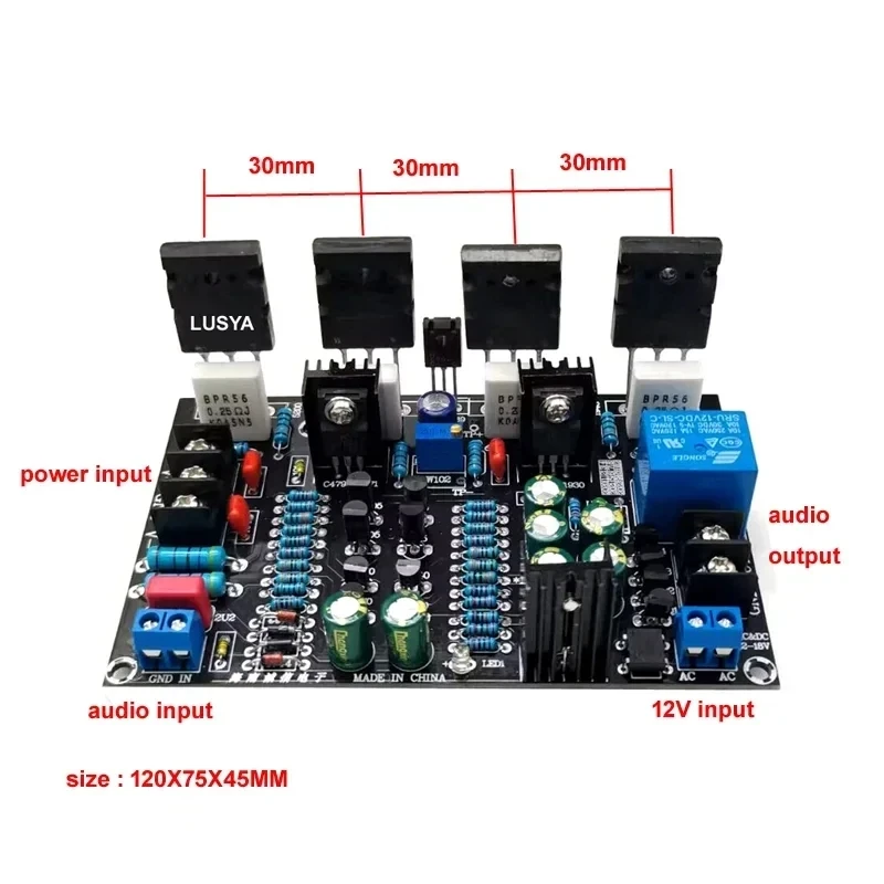 Audio Amplifier Board 200W Mono Power Amplifier 1943 + 5200 High Power Tube Amp Board