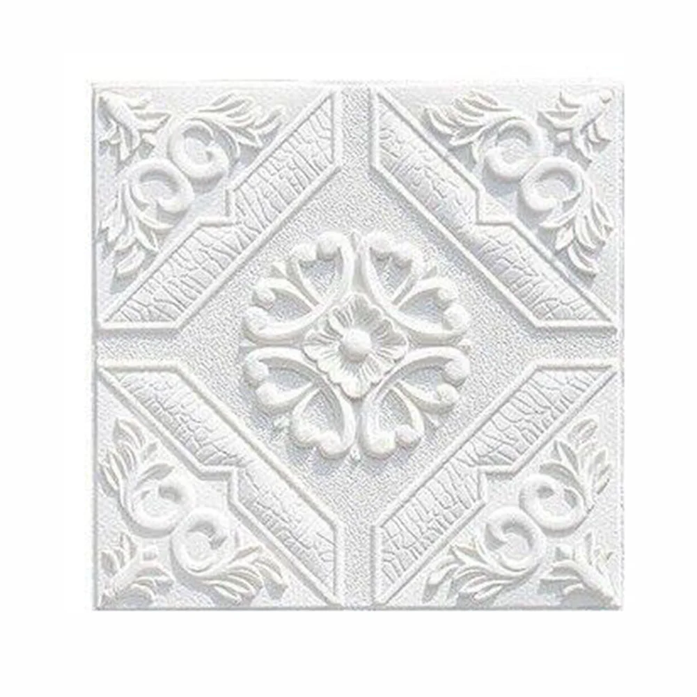 1/10pcs 3D Wall Stickers Self-adhesive-Wallpaper Anti-collision Sticker Waterproof Foam Brick Tile Sticker For Living Room-Decor