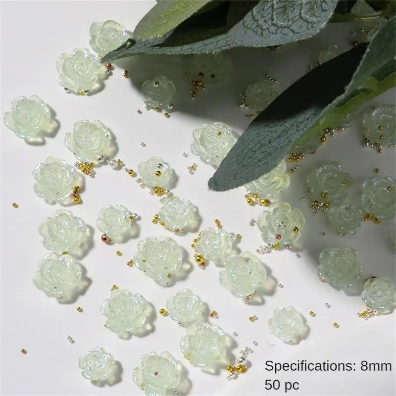 독특한 시크 카멜리아 액세서리, 높은 요구, 혼합 네일 액세서리 장식, 장미 장식, 8mm 필수, 2 세트, 3 세트
