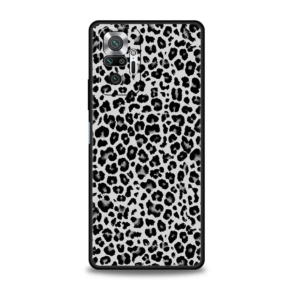 Leopard Cheetah Print Black Phone Case Cover
