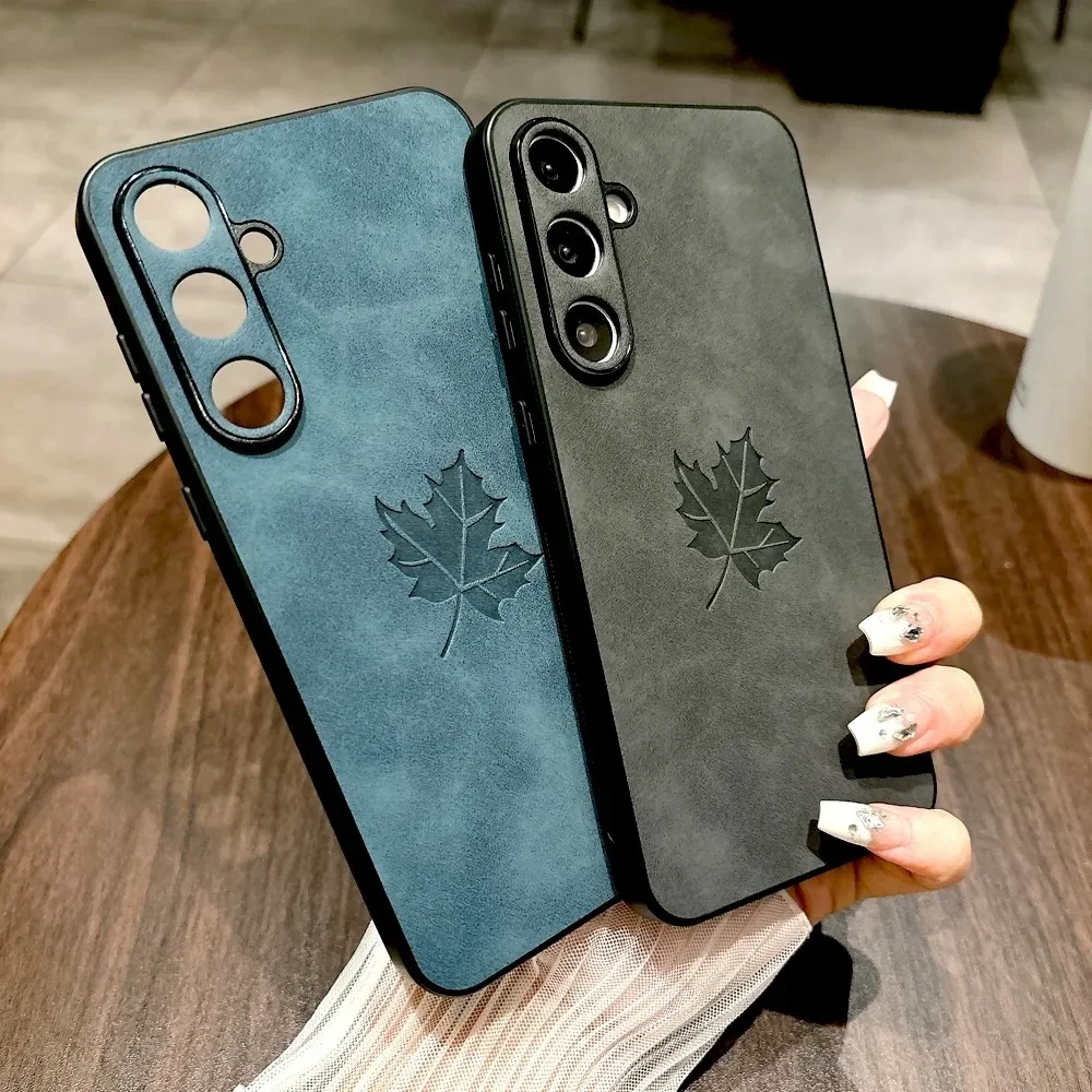 Vintage Maple Leaf Leather Slim Cover Case