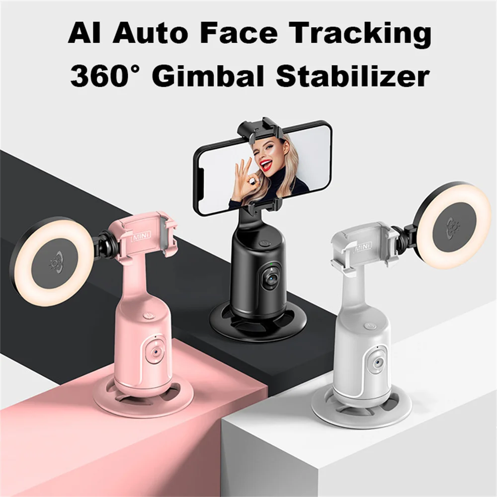 

P01 Pro 360 Rotation Desktop Tracking Gimbal Stabilizer AI Following Face Tracking Shooting Gimbal for Smartphone Live