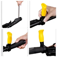 1 Paire de poignées ergonomiques antidérapantes en caoutchouc pour vélo VTT, avec repose-pouce, accessoire pour guidon de vélo électrique et trottinette 5