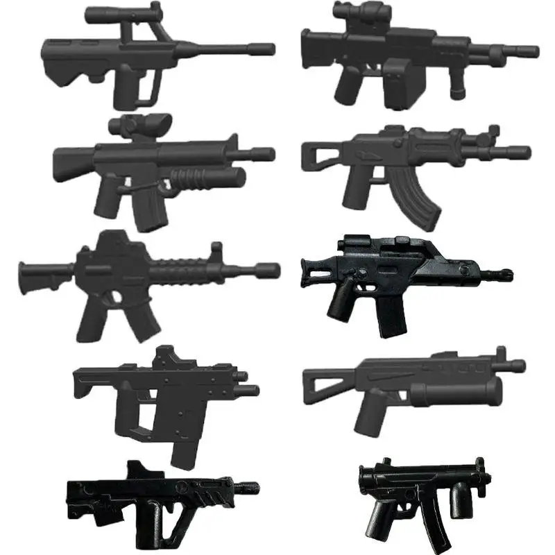 WWII Military Weapons Building Blocks Set with Soldier Figure and Heavy Artillery Accessories