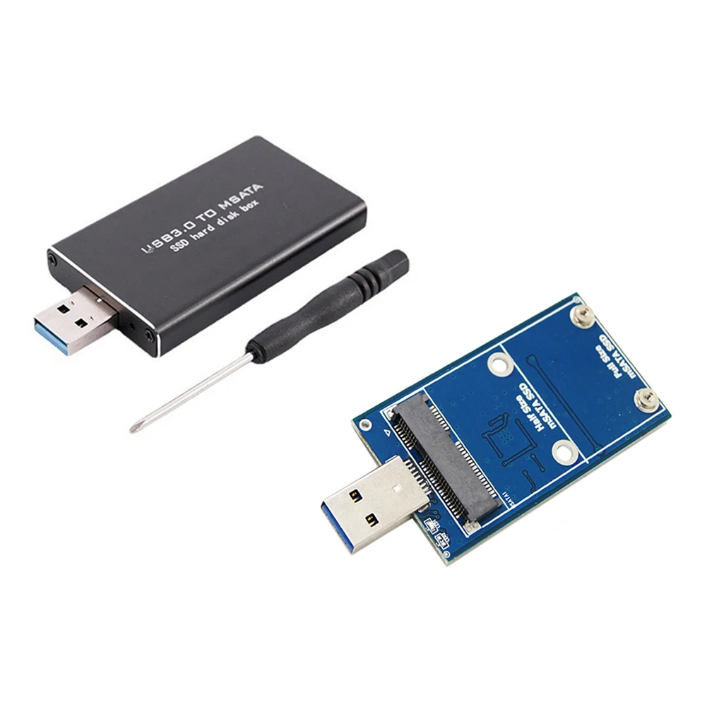 미니 SSD MSATA-USB 3.0 하드 드라이브 케이스 무선 MSATA-USB 3.0 하드 디스크 박스 PCI-E (30*30/50 MSATA SSD용)