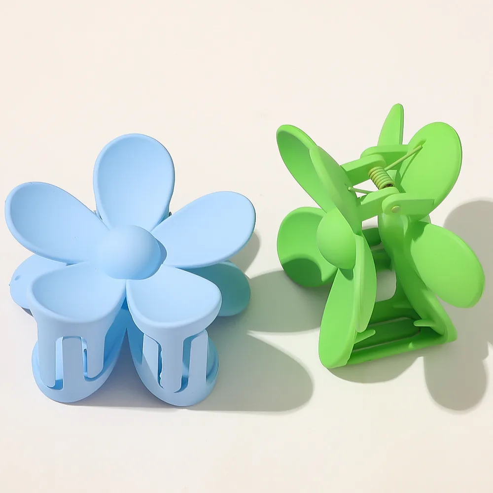 NewKoreanFloralHairClipsForWomenPonytailClipsHairHolder