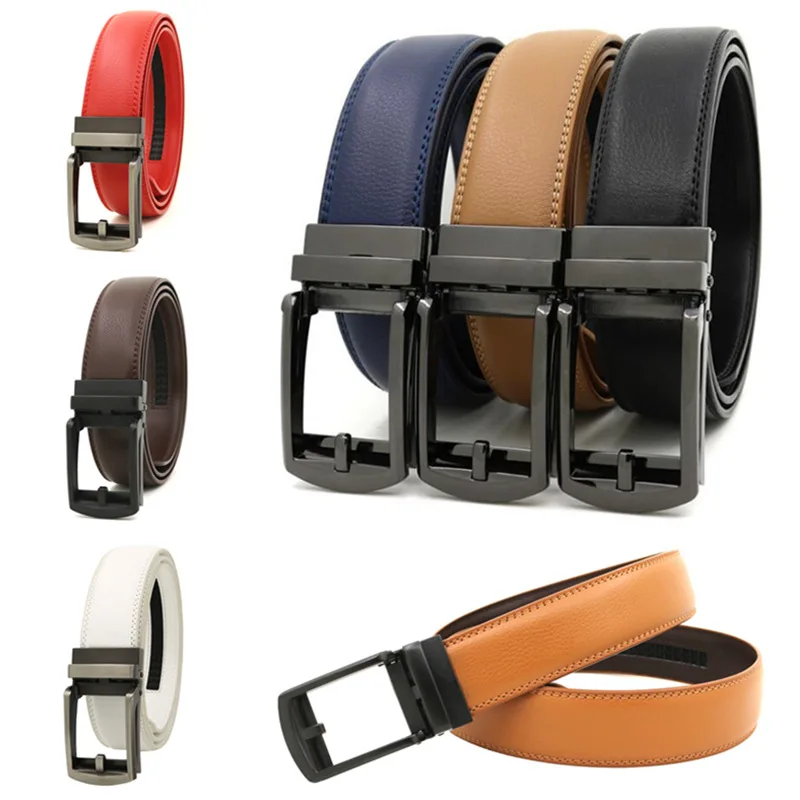 Genuine Leather Men's Belts Alloy Automatic Buckle Cowhide Belts Business Casual Luxury Designer Belt for Men 3.5cm Ceinture