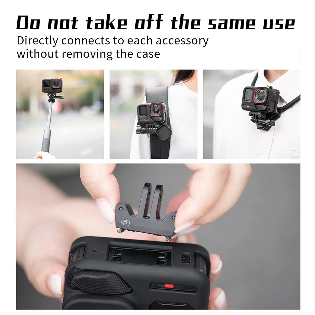 For Insta360 Ace Pro 2 Silicone Case Shockproof Protective Cover Cage Drop-proof Protective Shell Camera Protection Accessories