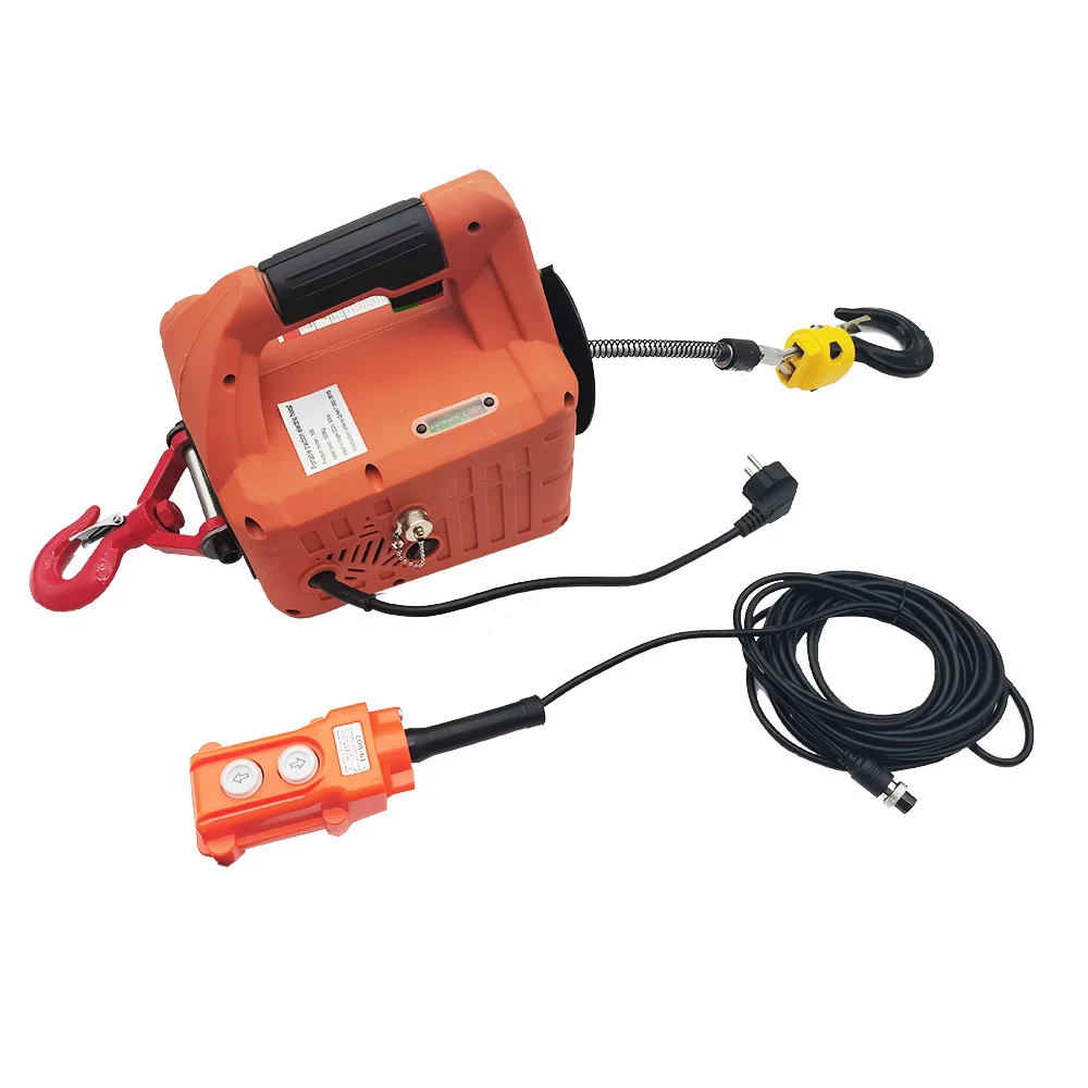 500KG 220V/110V Electric hoist electric hand winch lifting hoist towing  rope