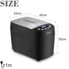 1.5kg Automatic Bread Machine 850w Programmable Bread Maker 15-hour Pre-set Timer Control Panel With Lcd Display Sonifer 6