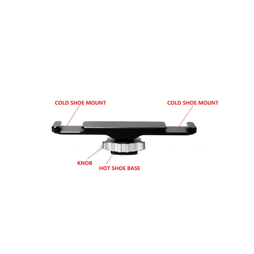 Cold Shoe Mount Adapter Verlängerungsstange Halterung Ständer für Kamera Handy Vlog Video Licht Triple Hot Shoe Plate Mount – Detail 1