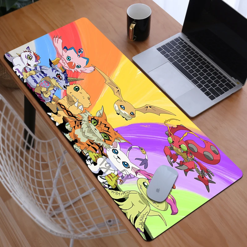 

Gaming Mouse Pad Anime Digimon Pc Cabinet Games Mousepad Gamer Office Accessories Computer Desks Desk Mat Keyboard Mats Extended