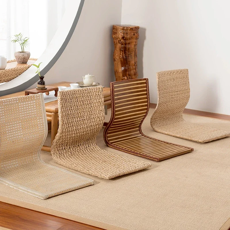 Japanese-style Tatami Chair Legless Straw Rattan Chair Bed Bay Window Computer Seat Bedroom Dormitory Putuan Sitting Pier