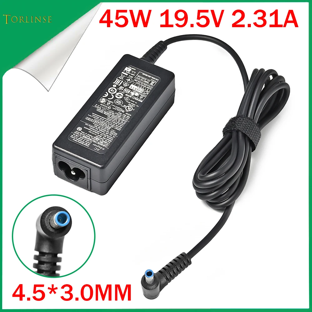 Carregador de Adaptador de Energia ca para Laptop hp Stream X360 11 13 14 741727001 740015-001 Tpn-q155 19.5v 2.31a 4.5×3.0 mm 45w