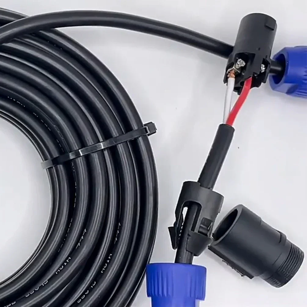 Premium Heavy-Duty 12AWG Twist Lock Audio Speaker Cable – Male to Male Connectors, Multiple Length Options