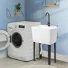 Commercial Freestanding Utility Sink Laundry Tub Drain And Faucet For Garage 5