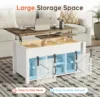 Coffee Table Lift Top, 4 in 1 Multi-Function Convertible Coffee Table with Hidden Compartment 4