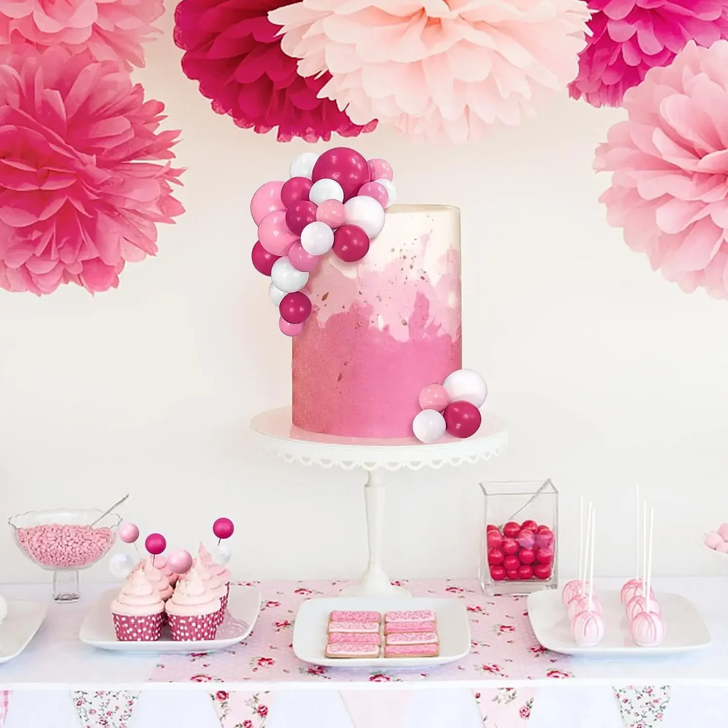 Ball Shaped Cake Picks Topper Cupcake Insert Topper for Birthday Party Wedding Decoration 32PCS cake topper