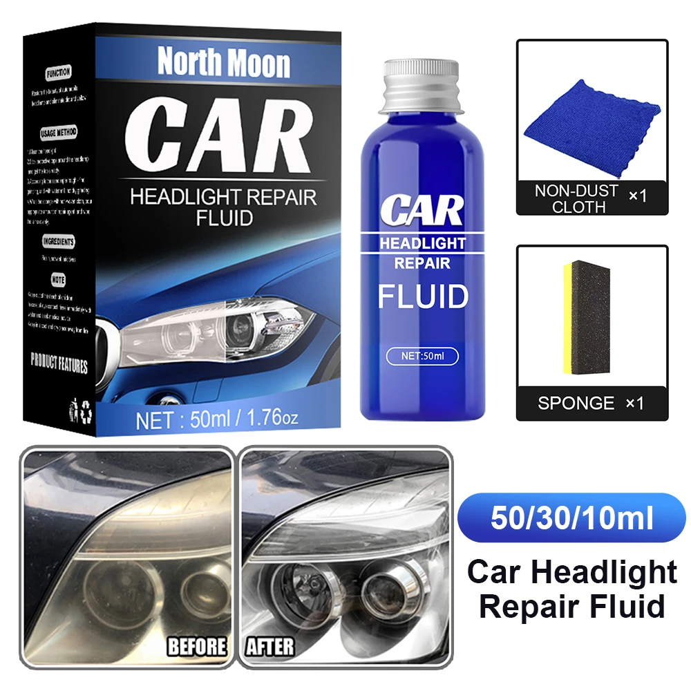 10/30/50ml Car Headlight Polishing Agent Scratch Remover Repair Fluid
