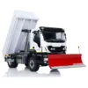 1/14 RC Hydraulic Dumper Truck 4x4 with Snow Blade Light Sound Set ST8 Remote Control Metal Tipper Cars Model RC Toy TH23845 3