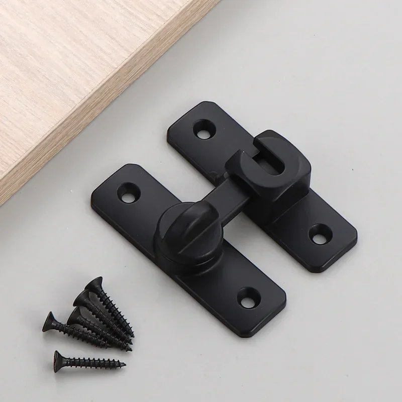 90 Degrees 180 Degrees Solid Buckle Aluminum Alloy Non Perforated Pin Door Lock Anti-theft Buckle 1PC