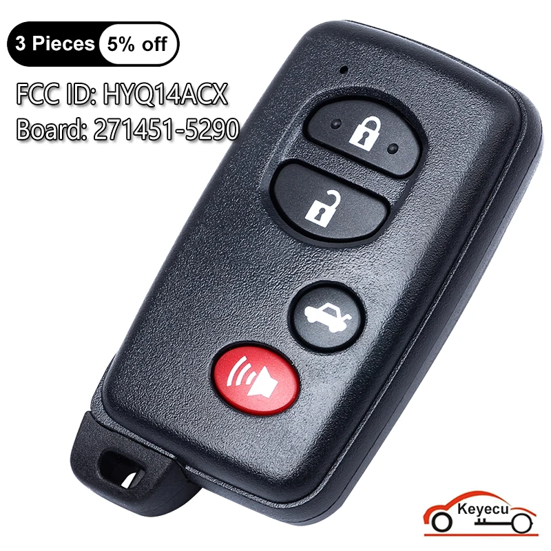 Keyecu 4 Pulsanti 314.3Mhz 433Mhz Per Subaru Brz Forester Wrx 2013 2014 2015 Auto Smart Remote Key Fob Fcc # Hyq14Acx 271451-5290