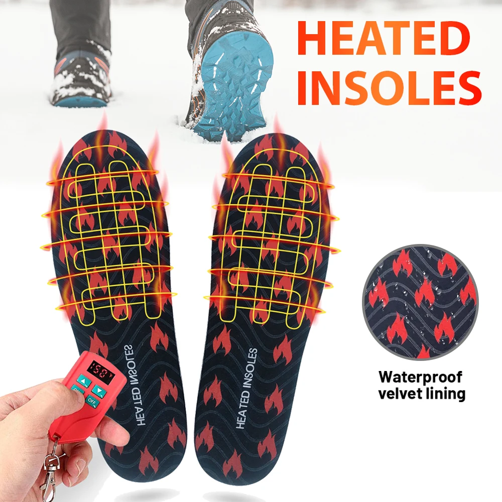 

Rechargeable Heated Insole Winter Foot Warmer Outdoor Precision Remote Control Warm Heated Insole Hunting Ski Gift Camping