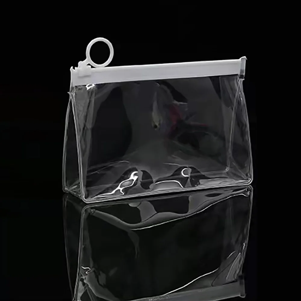 

Cute convenient portable Cosmetics Bags Transparent EVA Stereo Wear Resistant high quality Circle Pull Ring zipper Cosmetics Bag