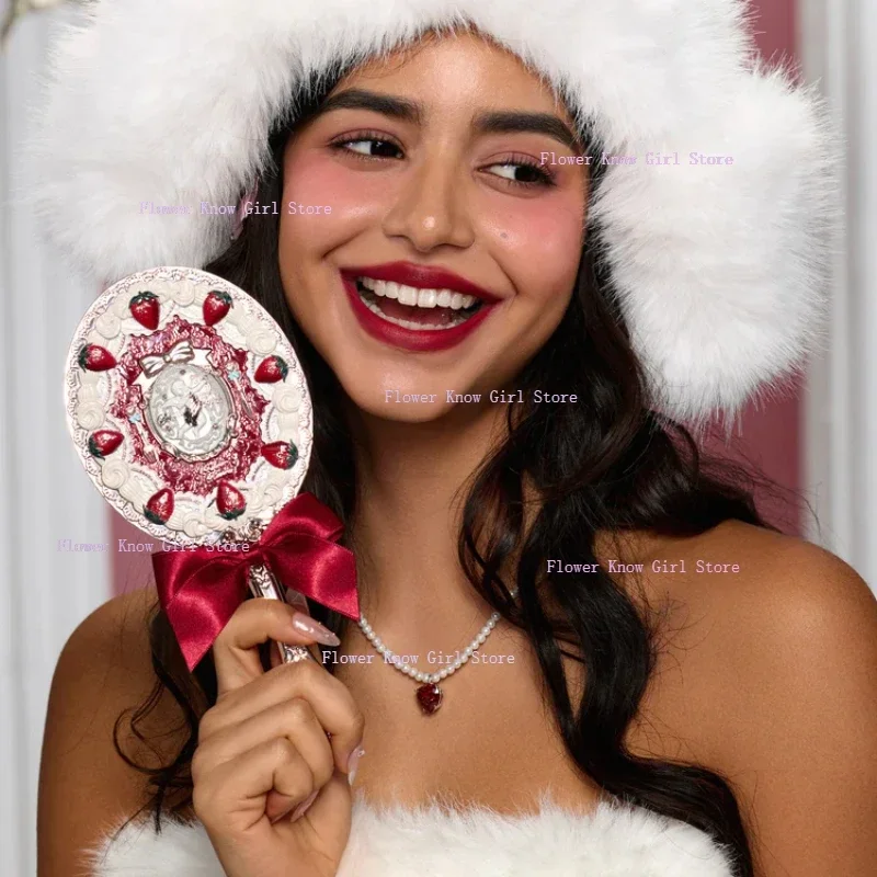 Makeup Mirror Flower Knows Strawberry Cupid Hand Mirror Vintage