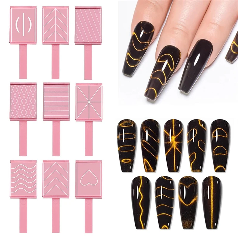 Magnetic Nail Art Tools Stick Wand Pen Set for 3D Cat Eye Gel Painting