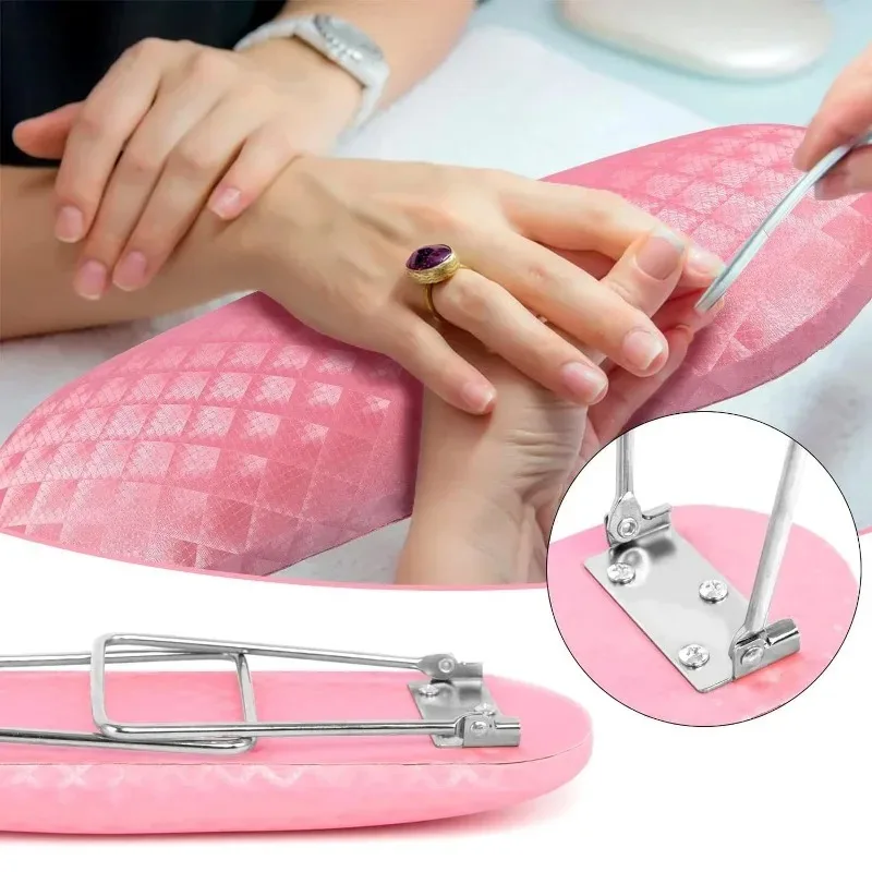 Waterproof Leather Hand Pillow Arm Rest Cushion Soft Washable Pillow Stand Nail Art Wrist Support Pad for Manicure Nail Art nail art hand pillow nail arm rest nail hand rest nail art tool