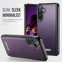 Luxury Magnetic PU Leather Shockproof Phone Case Cover - Galaxy A57 (Purple)