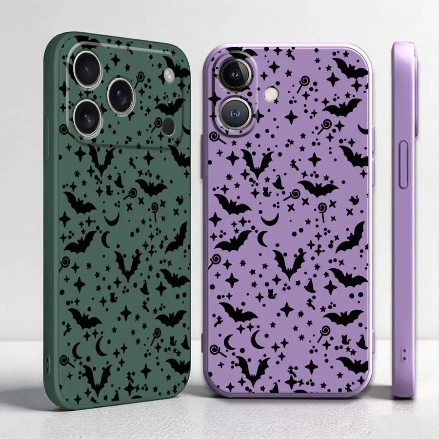 Halloween Bat Motif Soft Phone Case Cover