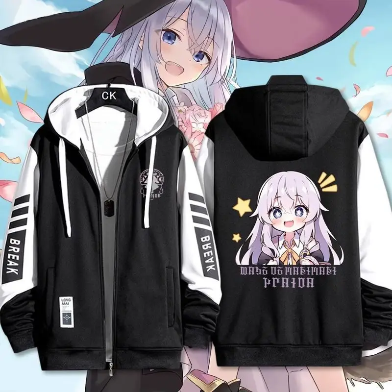 

Anime Wandering Witch: The Journey of Elaina Jackets Autumn Winter Outerwear Fashion Hooded Outwear Slim Fit Hoody Gifts