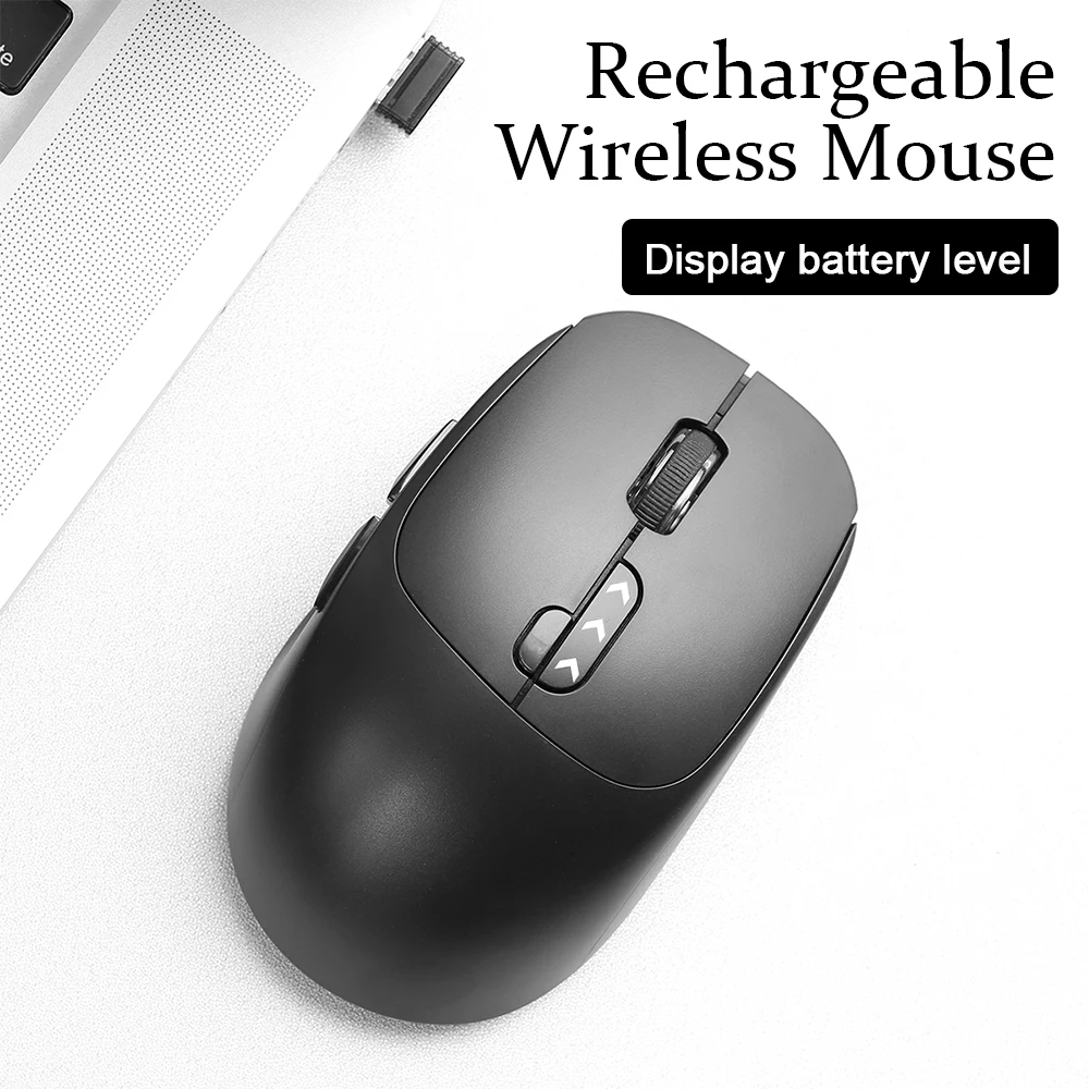 Ergonomic Wireless Optical Mouse with Rechargeable Battery