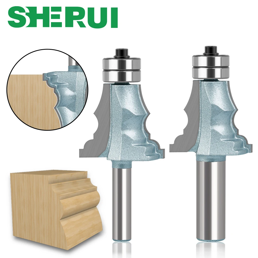 

8mm 12mm 12.7mm Shank Router Bit Door Bucket Line Knife Woodworking Line Knife Handle 8 Handle Handrail Knife Cabinet Line
