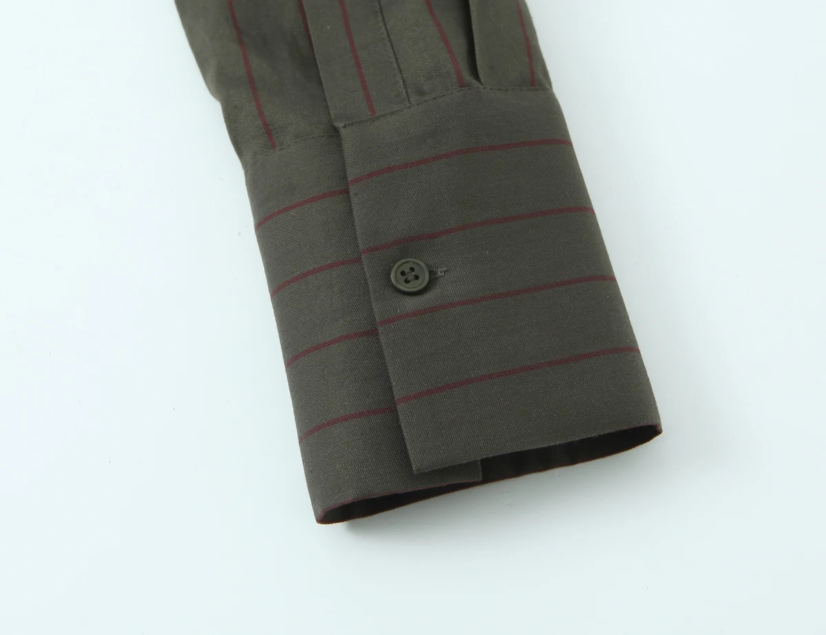 Women's Striped Stand Collar Shirt Spring Autumn New Female Long-Sleeve Shirt Lady Loose Fit Casual Fashion Versatile Blouse Top