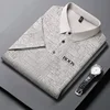 2025 Men's Summer New Embroidery Business Casual Short Sleeved POLO Shirt Fashion Comfortable and Ice Silk Breathable Top