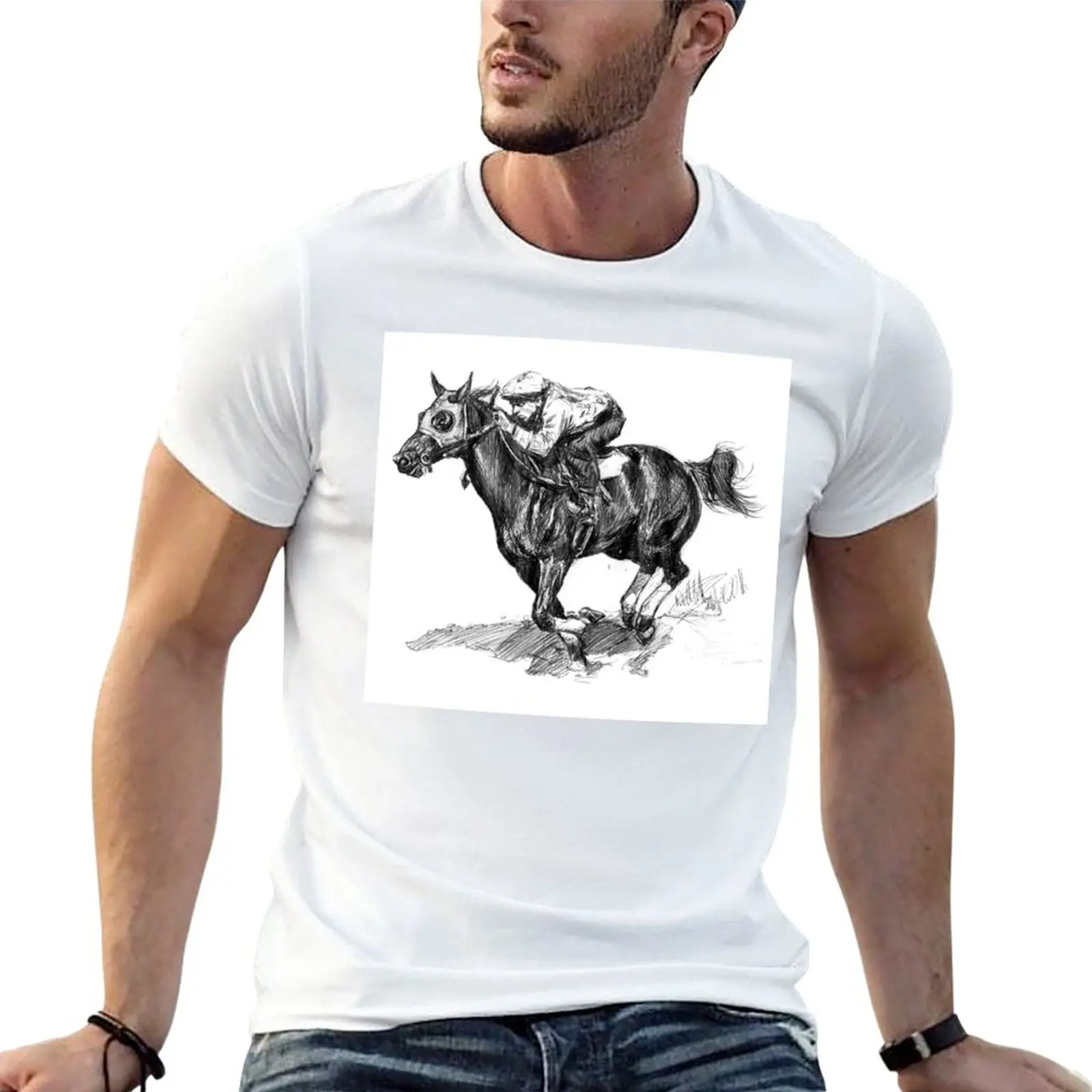 

Seabiscuit T-Shirt man clothes custom t shirts Men's t-shirt
