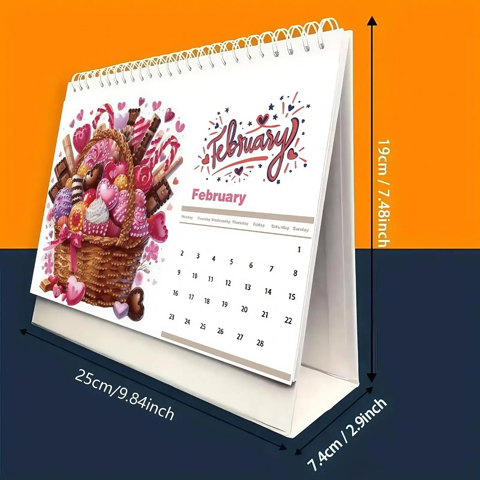 Calendar For Desk Rhinestone Painting 2026 Desktop Calendar Planner Monthly Planner Home Decor For Apartment Dorm Office Living