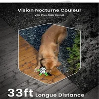 ieGeek 2 pièces 2K caméra de Surveillance WiFi sans fil avec batterie, Vision nocturne, détection de couleur et de mouvement AI et PIR, extérieur/intérieur 3